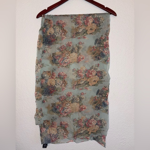 Vintage All That Glitters floral scarf - Picture 1 of 6